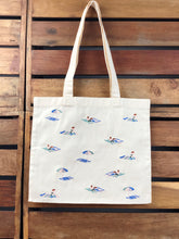 Beach on Small Natural Canvas Tote