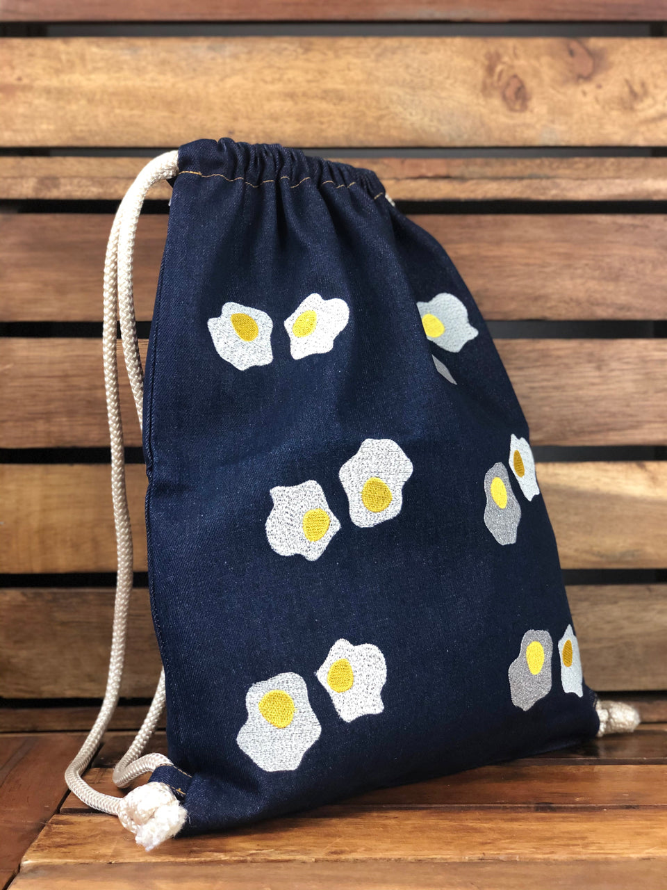 Fried Eggs Drawstring Bag