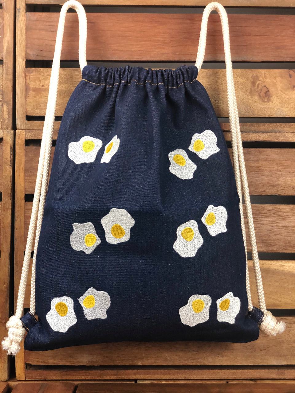 Fried Eggs Drawstring Bag