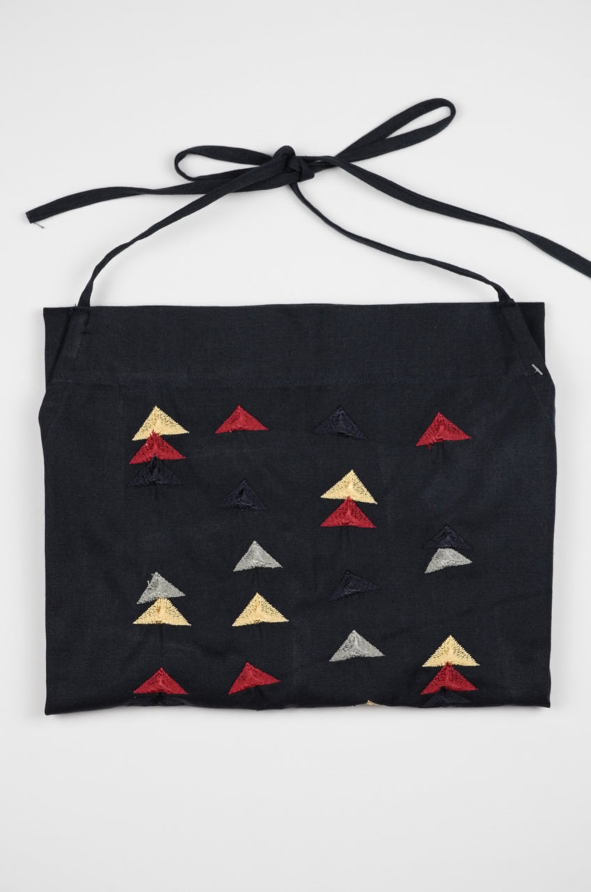 Triangles on Navy Canvas Apron