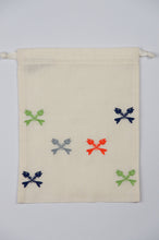 Fishbones on Light Canvas Medium Drawstring Pouch