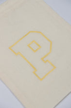Letter P on Light Canvas Medium Drawstring Pouch