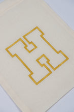 Letter H on Light Canvas Medium Drawstring Pouch
