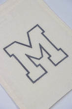 Letter M on Light Canvas Medium Drawstring Pouch