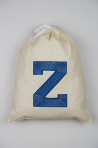 Letter Z on Light Canvas Shoebag