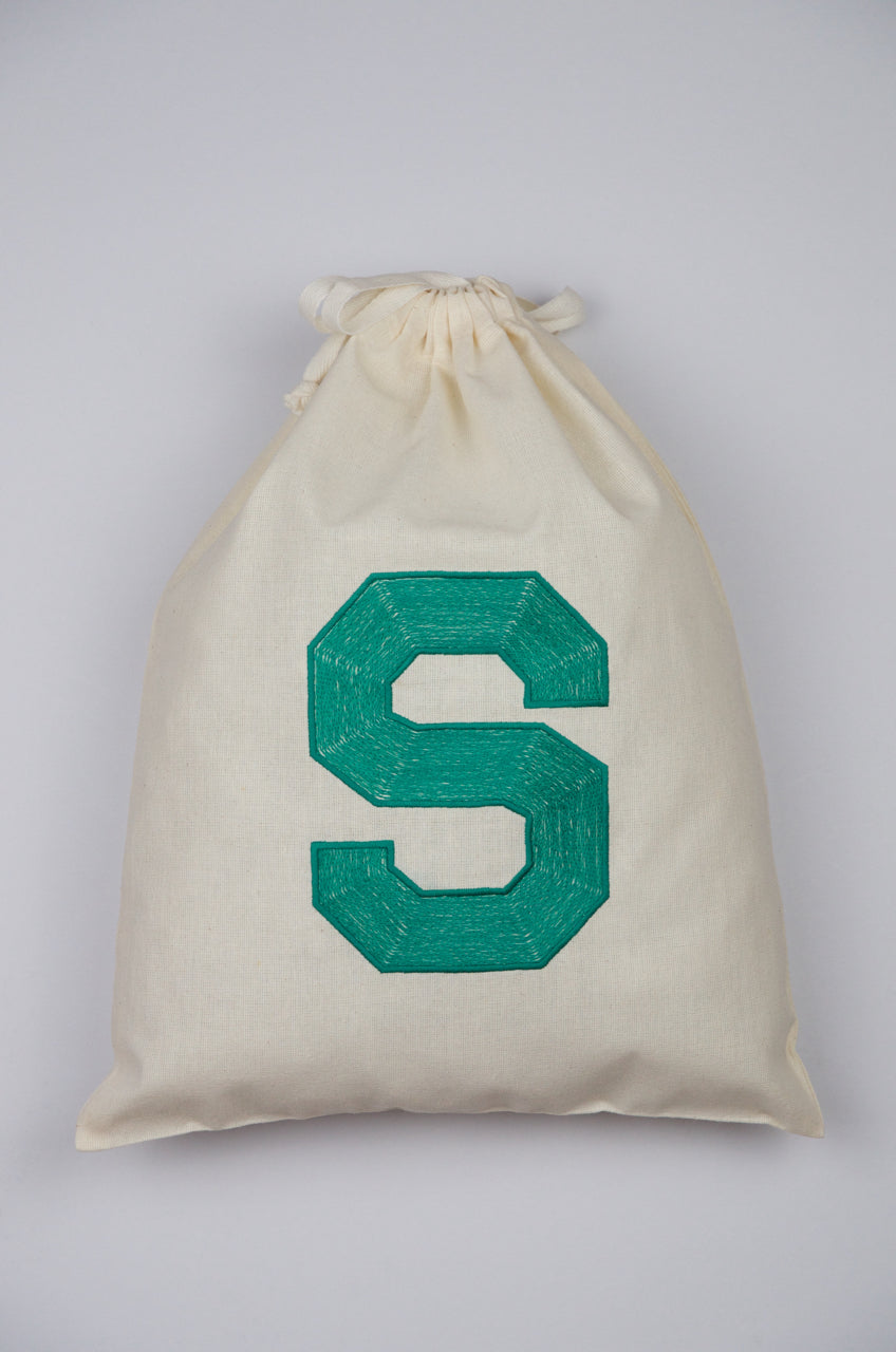 Letter S on Light Canvas Shoebag