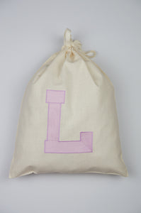 Letter L on Light Canvas Shoebag