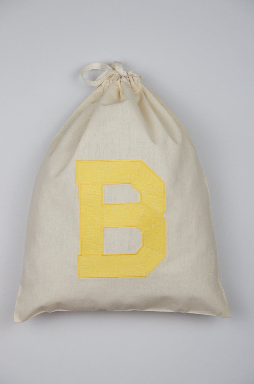 Letter B on Light Canvas Shoebag