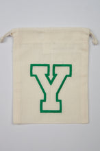 Letter Y on Light Canvas Mini Drawstring Pouch