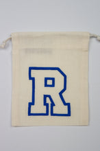 Letter R on Light Canvas Mini Drawstring Pouch