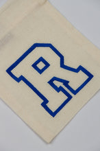 Letter R on Light Canvas Mini Drawstring Pouch