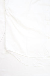 Slouchy White Cotton Button Down Top with Oversized Pocket