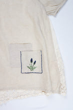 Embroidered Cotton Top with Floral Appliques