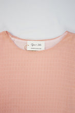 Cotton Blouse with Lace Hem in Peach