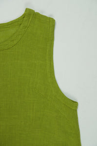 Cotton Sleeveless Top in Pear