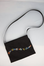 Getting Sh*t Done Black Canvas Small Sling Bag