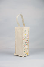 Easter Chicks on Natural Canvas Water Bottle Bag