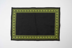 Selma on Black Linen Placemats