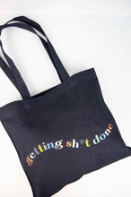 Getting Sh*t Done on Small Dark Denim Tote