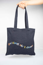 Getting Sh*t Done on Small Dark Denim Tote