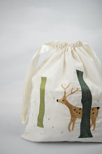 Deer in Winter on Light Canvas Mini Sac