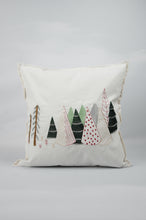 Christmas Forest on Light Canvas Cushion Cover
