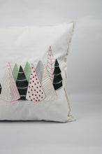 Christmas Forest on Light Canvas Cushion Cover