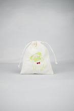 Dapper Pug in Lime on Light Canvas Mini Drawstring Pouch