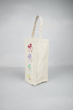 Dapper Pug on Natural Canvas Water Bottle Bag