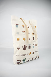 Coffee Lover on Natural Canvas Medium Tote