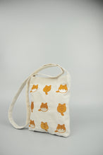 Tiger Doodle on Natural Canvas Mini Sling Bag