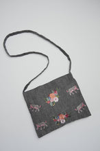 Floral Tiger on Small Denim Sling Bag