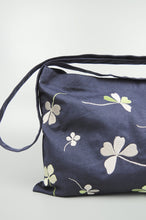 Clover Leaf on Navy Canvas Small Sling Bag