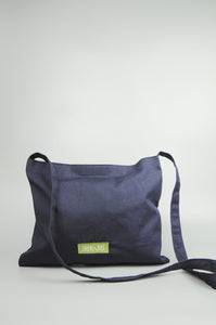Clover Leaf on Navy Canvas Small Sling Bag