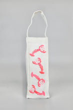 Lobster on Natural Canvas Water Bottle Bag