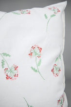 English Garden on Light Canvas Cushion Cover