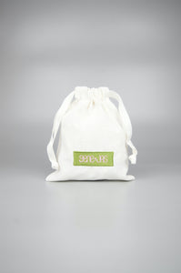 Round Leaves on Light Canvas Mini Drawstring Pouch