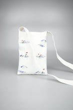 Beach on Natural Canvas Mini Sling Bag