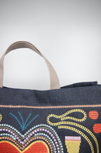 Graphic Heart on Denim Legal Document Sized Expandable Tote