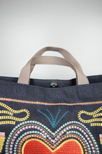 Graphic Heart on Denim Legal Document Sized Expandable Tote