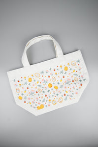 Easter Chicks on Natural Canvas Small Handbag
