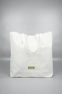 Clover Leaves on Natural Canvas Shopping Tote
