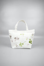 Clover Leaves on Natural Canvas Small Handbag