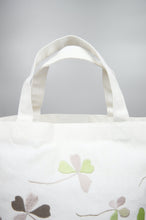 Clover Leaves on Natural Canvas Small Handbag