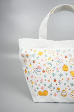 Easter Chicks on Natural Canvas Small Handbag