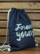 Forever Young on Dark Denim Backpack