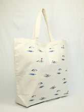 Beach on Natural Canvas Shopping Tote