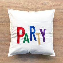 PARTY on Light Canvas Cushion Cover