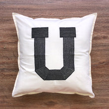 Letters A-Z on Light Canvas Cushion Cover